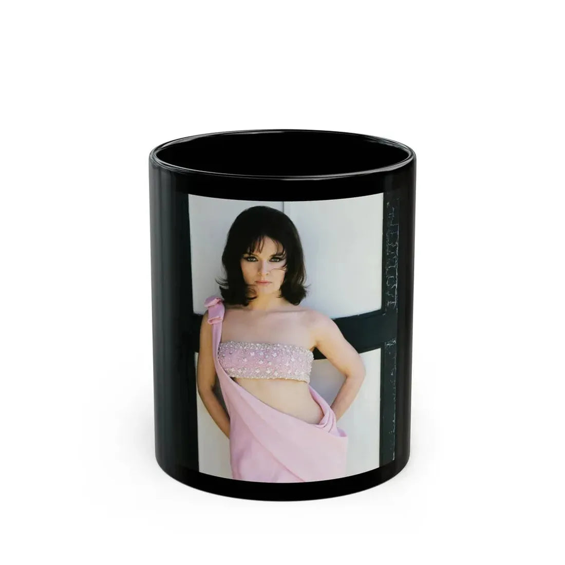 Lisa Gastoni #60 (Vintage Female Icon) Black Coffee Mug 11oz - Go Mug Yourself