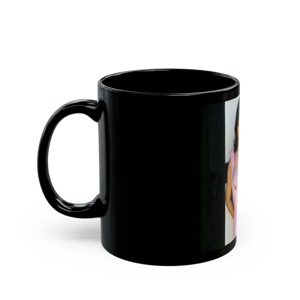 Lisa Gastoni #60 (Vintage Female Icon) Black Coffee Mug-Go Mug Yourself