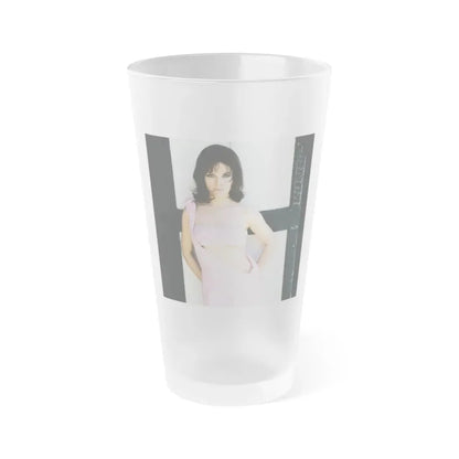 Lisa Gastoni #60 (Vintage Female Icon) Frosted Pint Glass 16oz 16oz Frosted - Go Mug Yourself