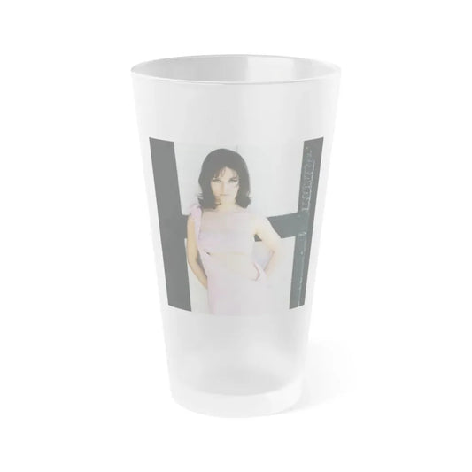 Lisa Gastoni #60 (Vintage Female Icon) Frosted Pint Glass 16oz 16oz Frosted - Go Mug Yourself