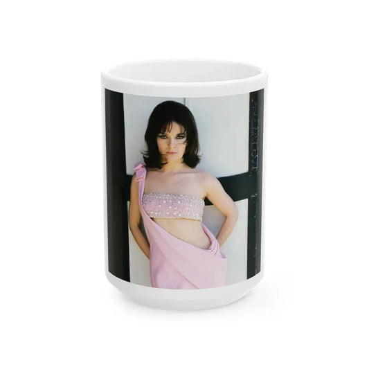 Lisa Gastoni #60 (Vintage Female Icon) White Coffee Mug 15oz - Go Mug Yourself