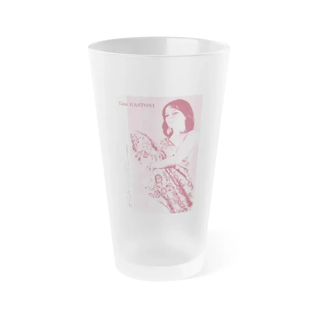 Lisa Gastoni #65 (Vintage Female Icon) Frosted Pint Glass 16oz 16oz Frosted - Go Mug Yourself