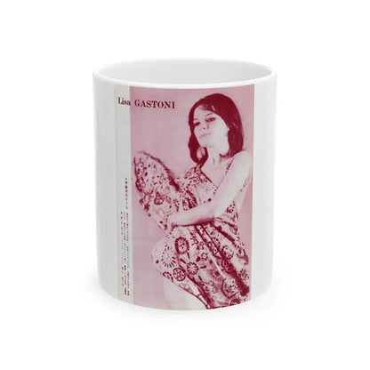 Lisa Gastoni #65 (Vintage Female Icon) White Coffee Mug 11oz - Go Mug Yourself