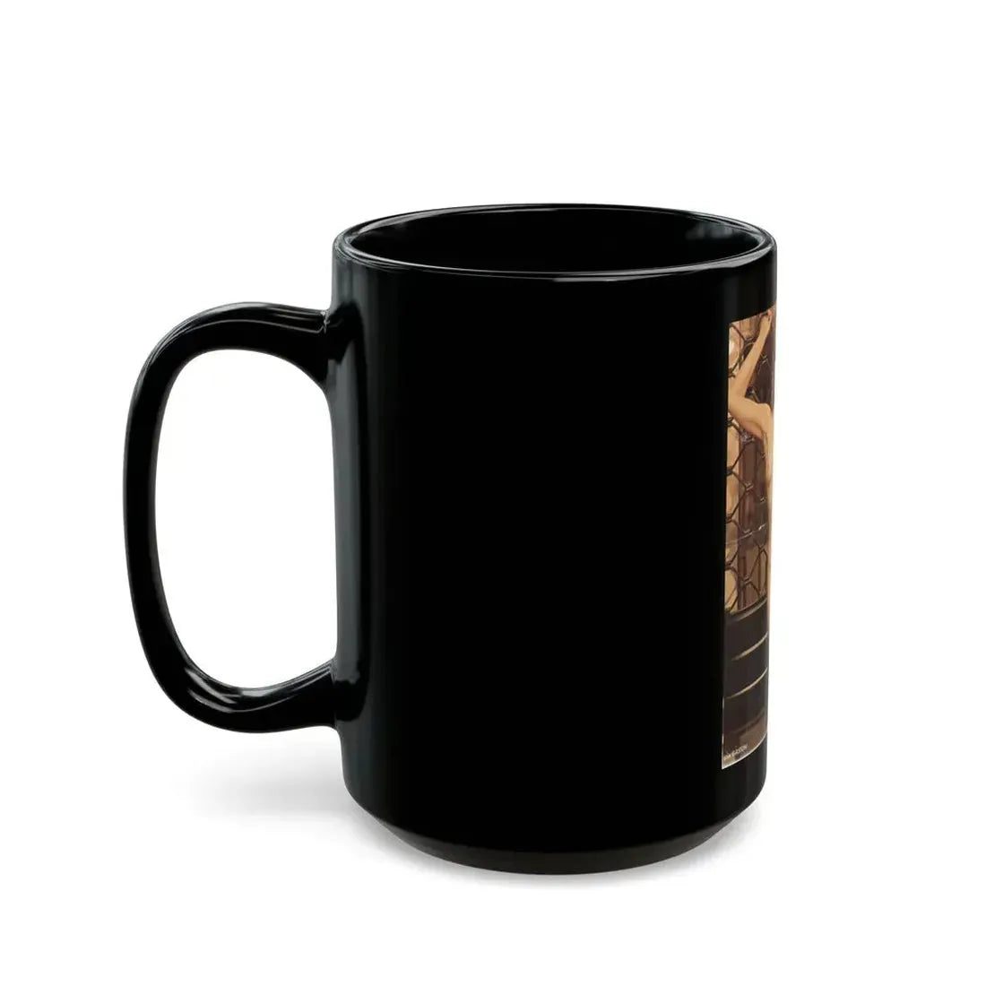 Lisa Gastoni #73 - Nude (Vintage Female Icon) Black Coffee Mug - Go Mug Yourself