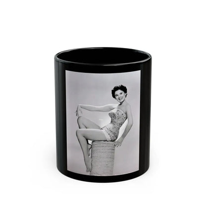 Lisa Montell #02 (Vintage Female Icon) Black Coffee Mug-11oz-Go Mug Yourself