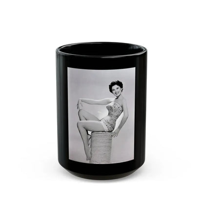 Lisa Montell #02 (Vintage Female Icon) Black Coffee Mug 15oz - Go Mug Yourself