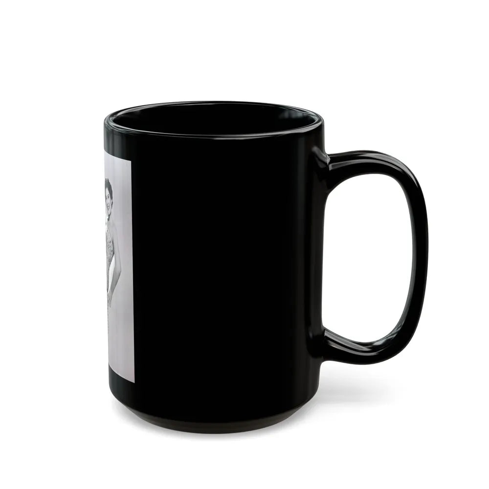 Lisa Montell #02 (Vintage Female Icon) Black Coffee Mug-Go Mug Yourself