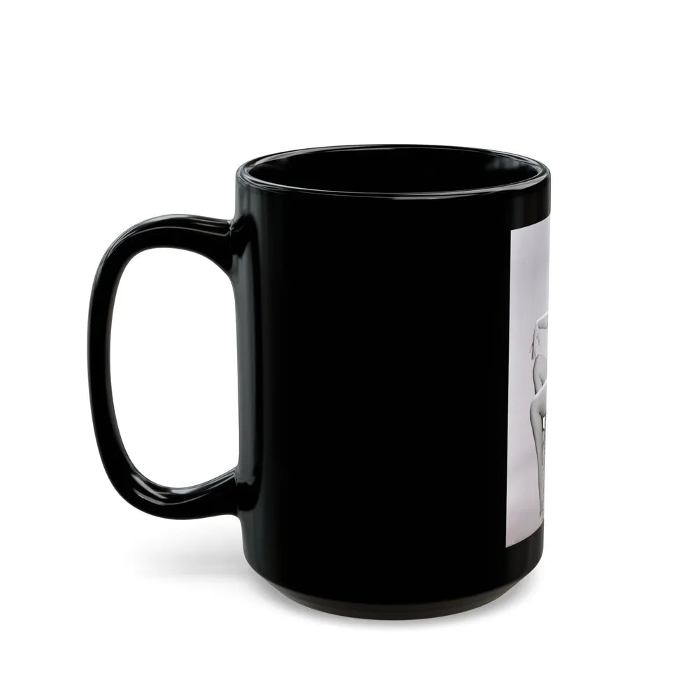 Lisa Montell #02 (Vintage Female Icon) Black Coffee Mug-Go Mug Yourself