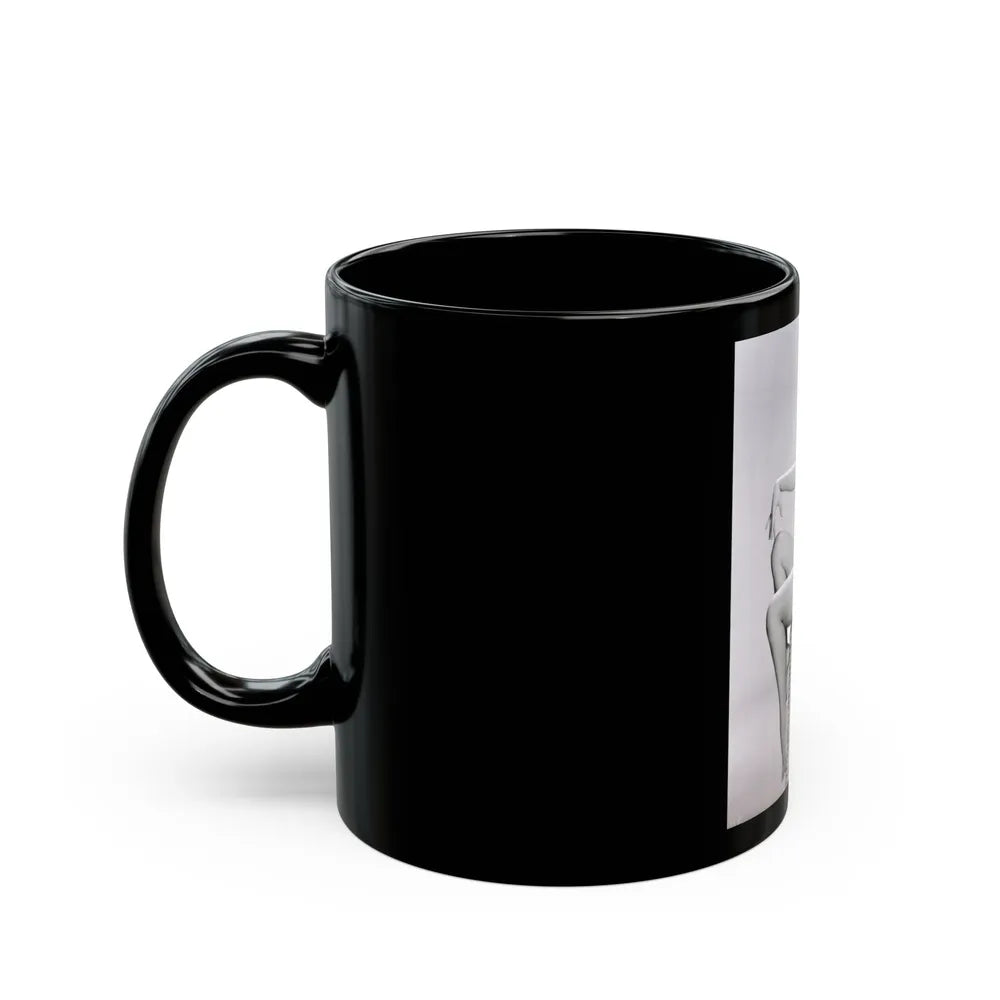 Lisa Montell #02 (Vintage Female Icon) Black Coffee Mug-Go Mug Yourself