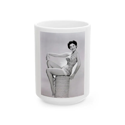 Lisa Montell #02 (Vintage Female Icon) White Coffee Mug-15oz-Go Mug Yourself