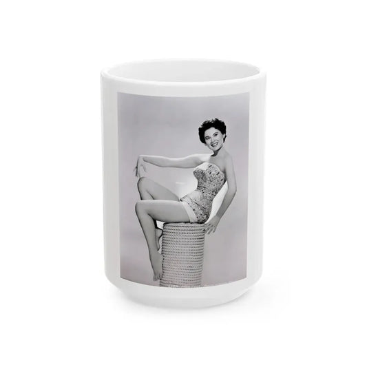 Lisa Montell #02 (Vintage Female Icon) White Coffee Mug 15oz - Go Mug Yourself