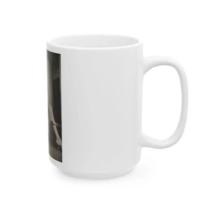 Lisa Montell #19 - International Pin-Ups Mag. '57 - 1 B&W Photo (Vintage Female Icon) White Coffee Mug - Go Mug Yourself