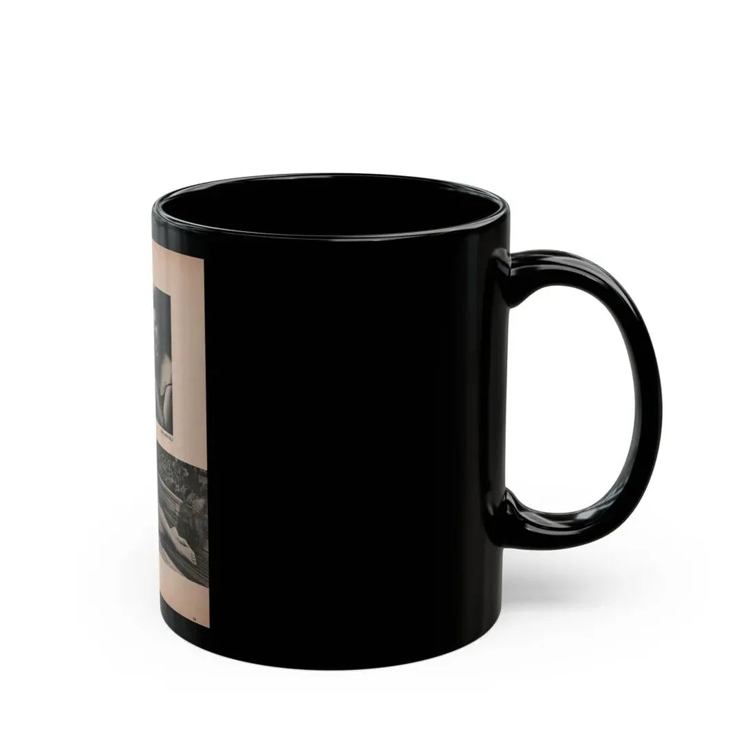 Lisa Montell #20 - International Pin-Ups Mag. '57 - 2 B&W Photos & Small Article (Vintage Female Icon) Black Coffee Mug - Go Mug Yourself