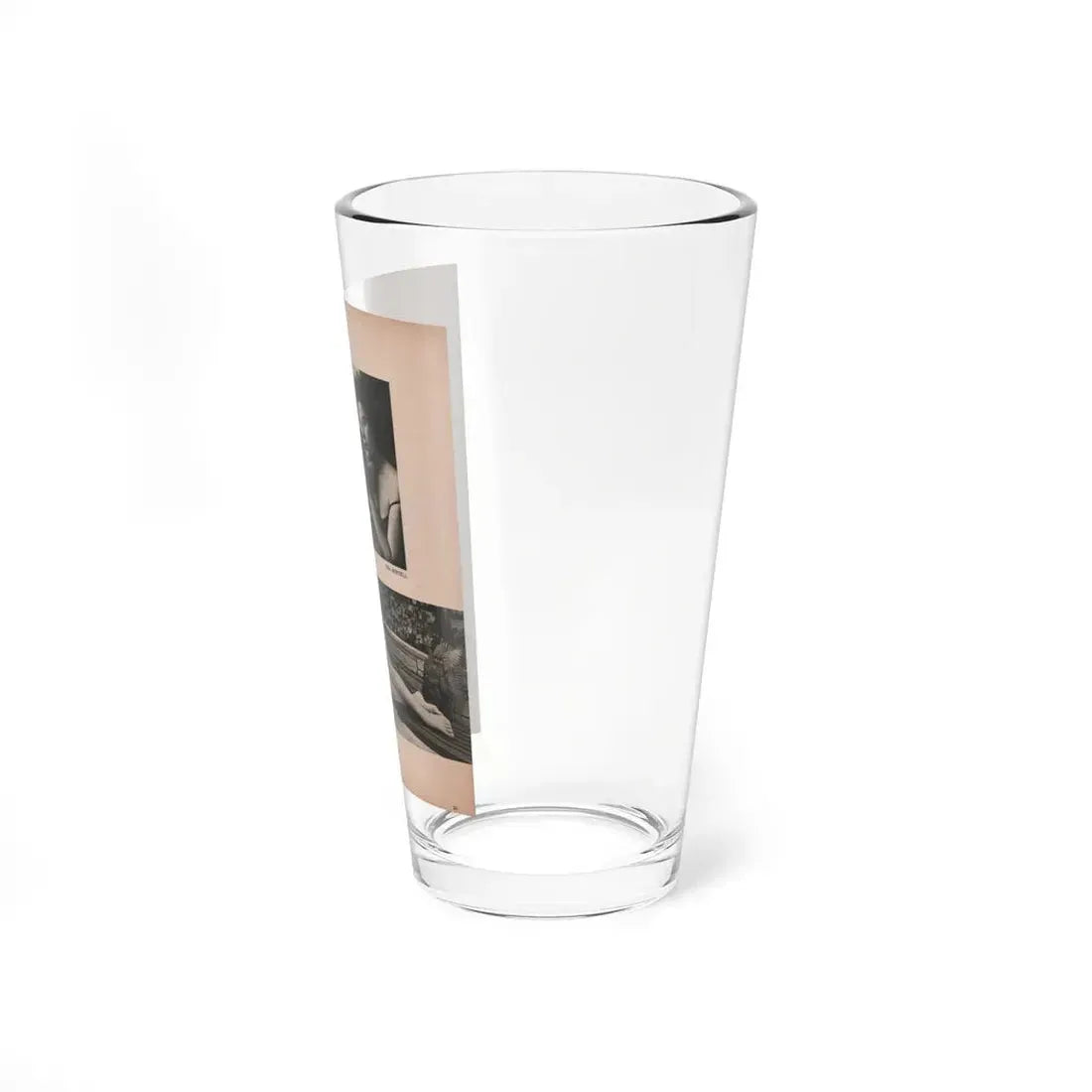 Lisa Montell #20 - International Pin-Ups Mag. '57 - 2 B&W Photos & Small Article (Vintage Female Icon) Pint Glass 16oz - Go Mug Yourself
