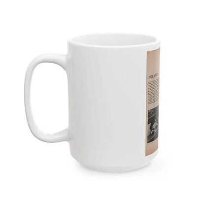 Lisa Montell #20 - International Pin-Ups Mag. '57 - 2 B&W Photos & Small Article (Vintage Female Icon) White Coffee Mug - Go Mug Yourself