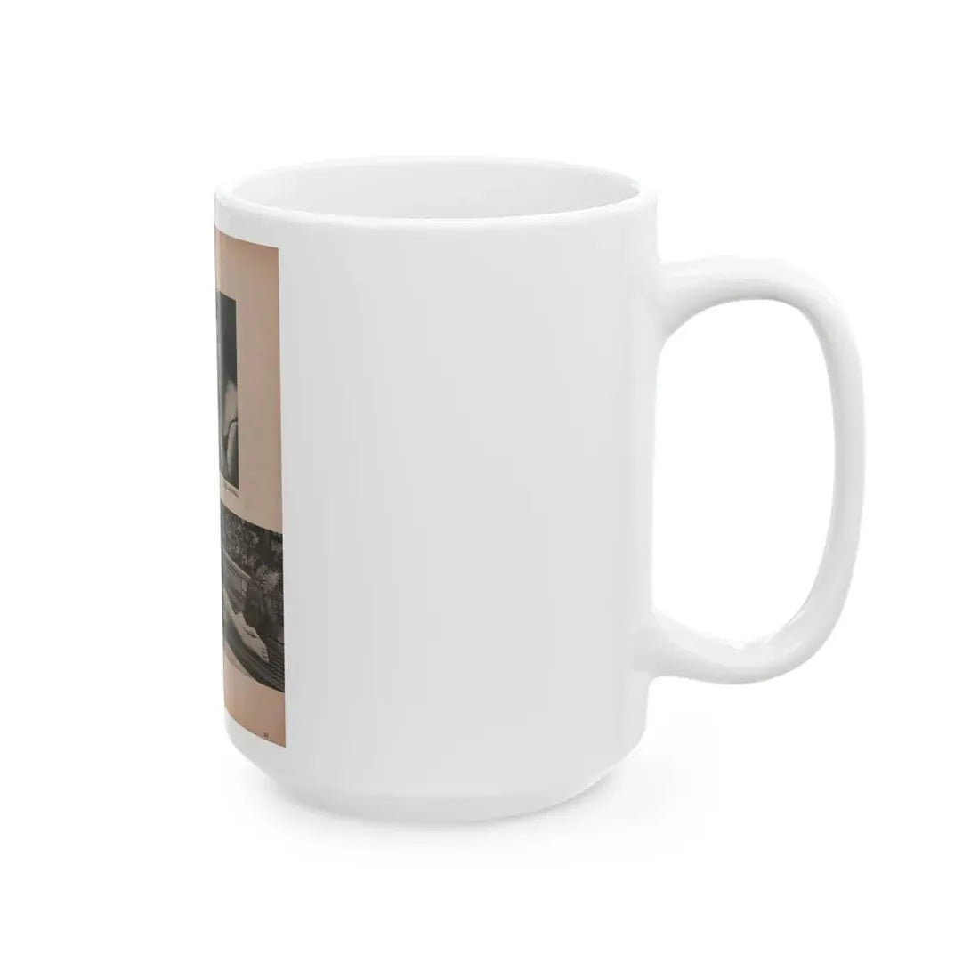 Lisa Montell #20 - International Pin-Ups Mag. '57 - 2 B&W Photos & Small Article (Vintage Female Icon) White Coffee Mug - Go Mug Yourself