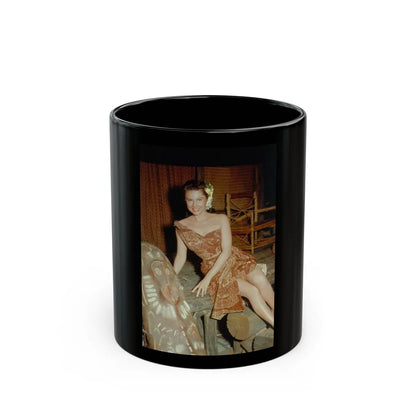 Lisa Montell #23 (Vintage Female Icon) Black Coffee Mug-11oz-Go Mug Yourself