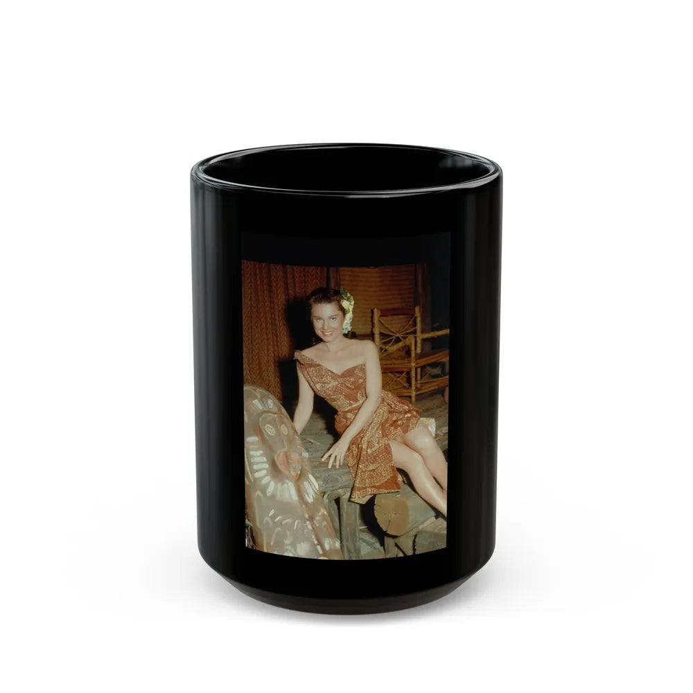 Lisa Montell #23 (Vintage Female Icon) Black Coffee Mug-15oz-Go Mug Yourself