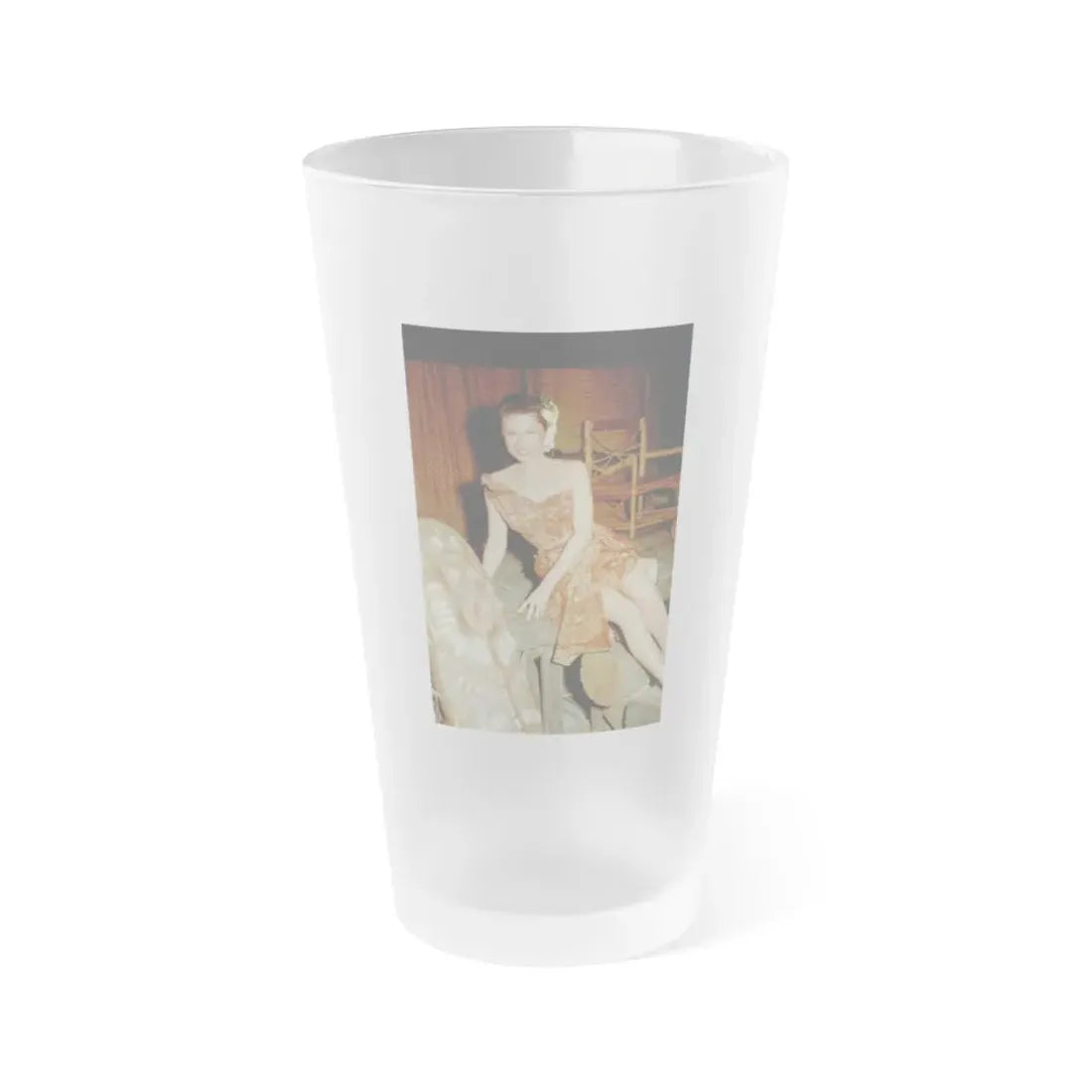 Lisa Montell #23 (Vintage Female Icon) Frosted Pint Glass 16oz 16oz Frosted - Go Mug Yourself