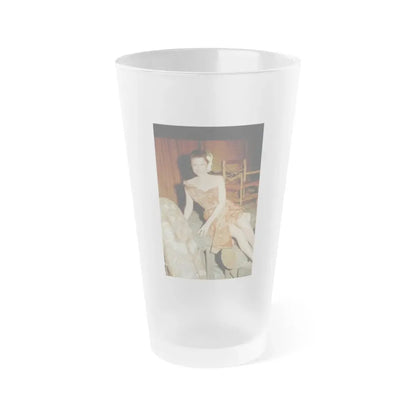 Lisa Montell #23 (Vintage Female Icon) Frosted Pint Glass 16oz 16oz Frosted - Go Mug Yourself