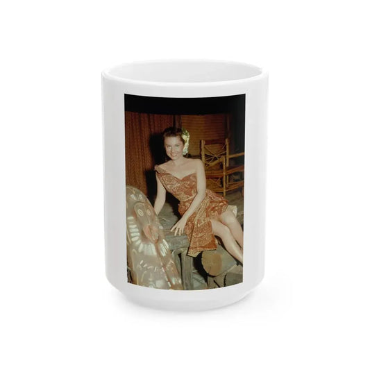 Lisa Montell #23 (Vintage Female Icon) White Coffee Mug 15oz - Go Mug Yourself