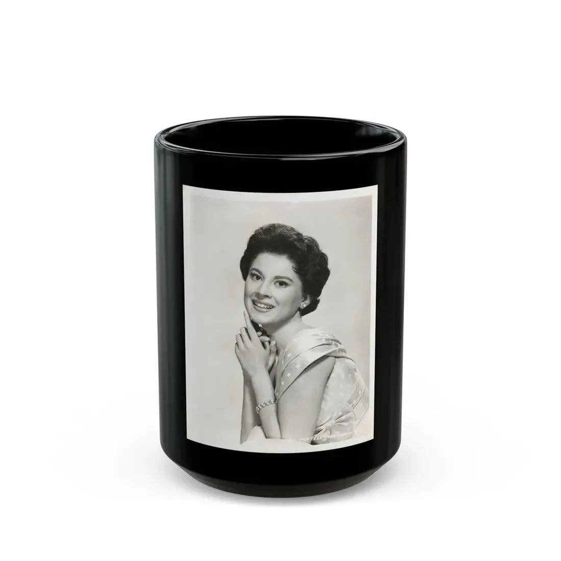 Lisa Montell #24 (Vintage Female Icon) Black Coffee Mug 15oz - Go Mug Yourself