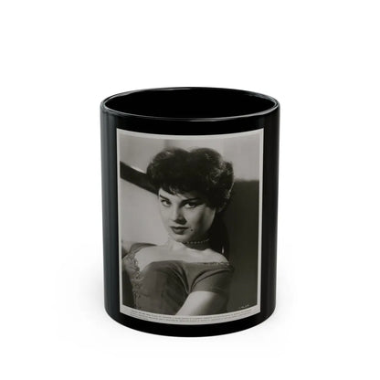 Lisa Montell #31 (Vintage Female Icon) Black Coffee Mug-11oz-Go Mug Yourself