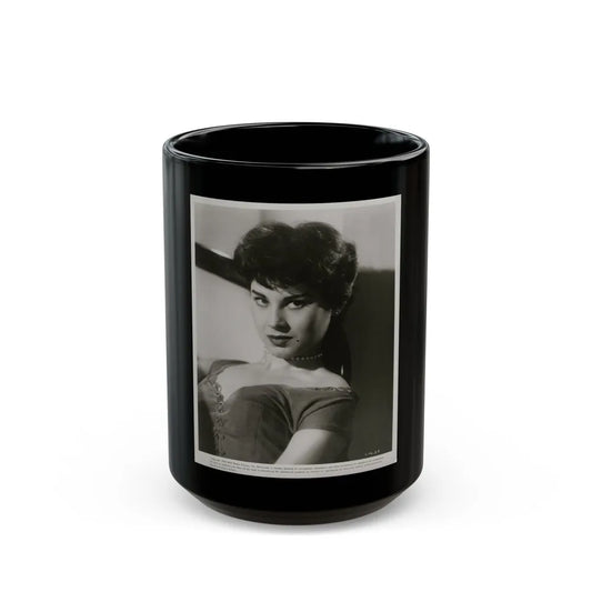 Lisa Montell #31 (Vintage Female Icon) Black Coffee Mug-15oz-Go Mug Yourself