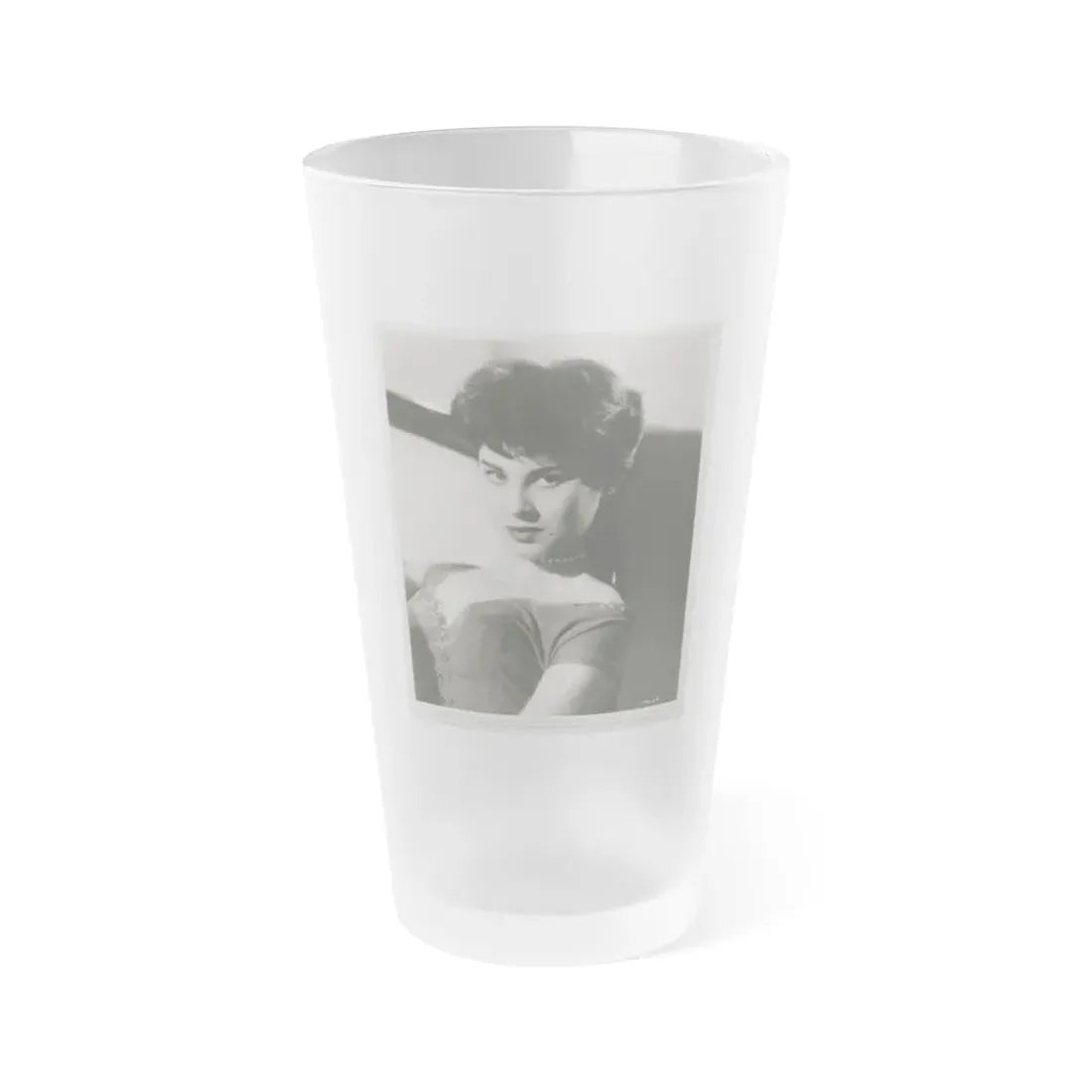 Lisa Montell #31 (Vintage Female Icon) Frosted Pint Glass 16oz 16oz Frosted - Go Mug Yourself