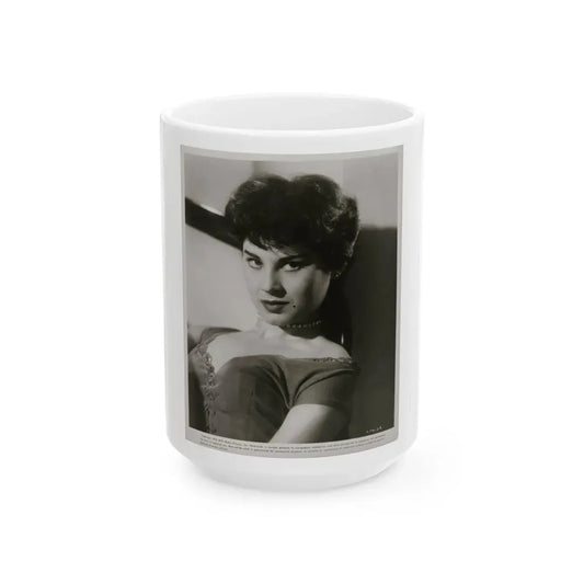 Lisa Montell #31 (Vintage Female Icon) White Coffee Mug 15oz - Go Mug Yourself