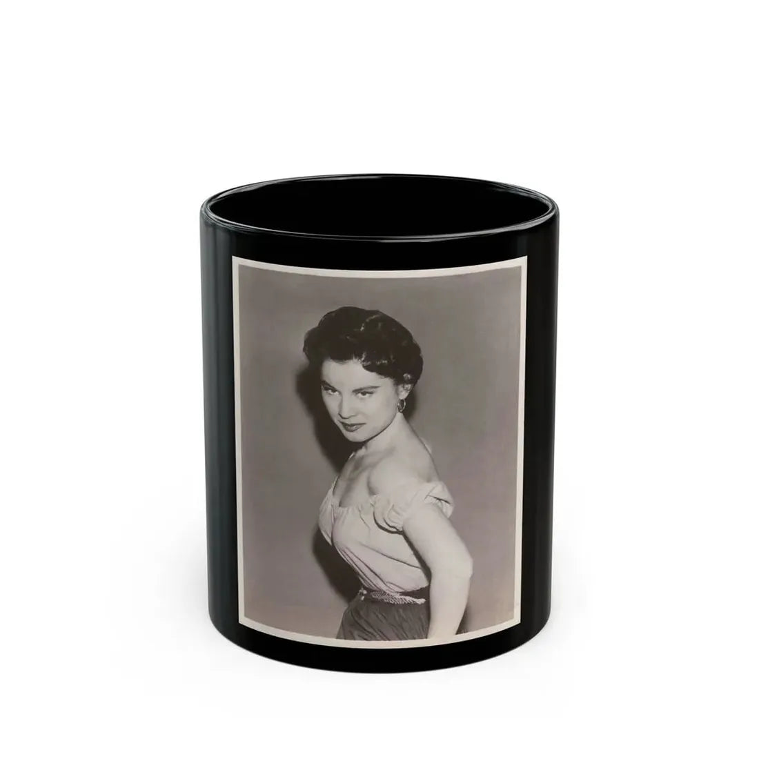 Lisa Montell #33 (Vintage Female Icon) Black Coffee Mug 11oz - Go Mug Yourself