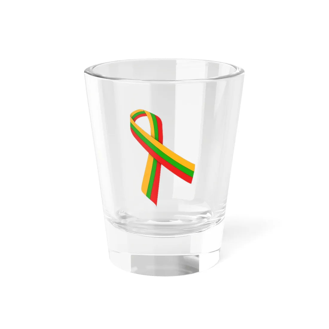 Lithuania and Myanmar ribbon (Lithuania) Shot Glass 1.5oz 1.5oz - Go Mug Yourself
