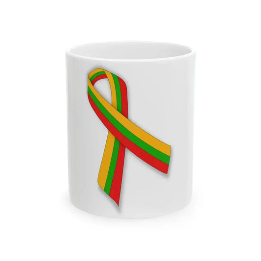 Lithuania and Myanmar ribbon (Lithuania) White Coffee Mug 11oz - Go Mug Yourself