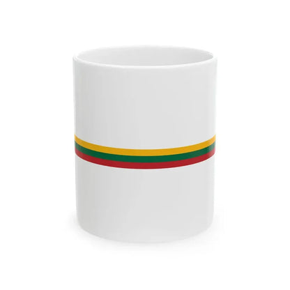 Lithuania flag bar (Lithuania) White Coffee Mug 11oz - Go Mug Yourself