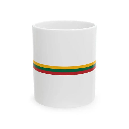 Lithuania flag bar (Lithuania) White Coffee Mug 11oz - Go Mug Yourself
