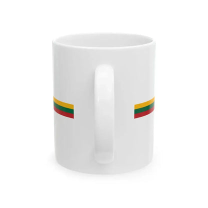 Lithuania flag bar (Lithuania) White Coffee Mug - Go Mug Yourself