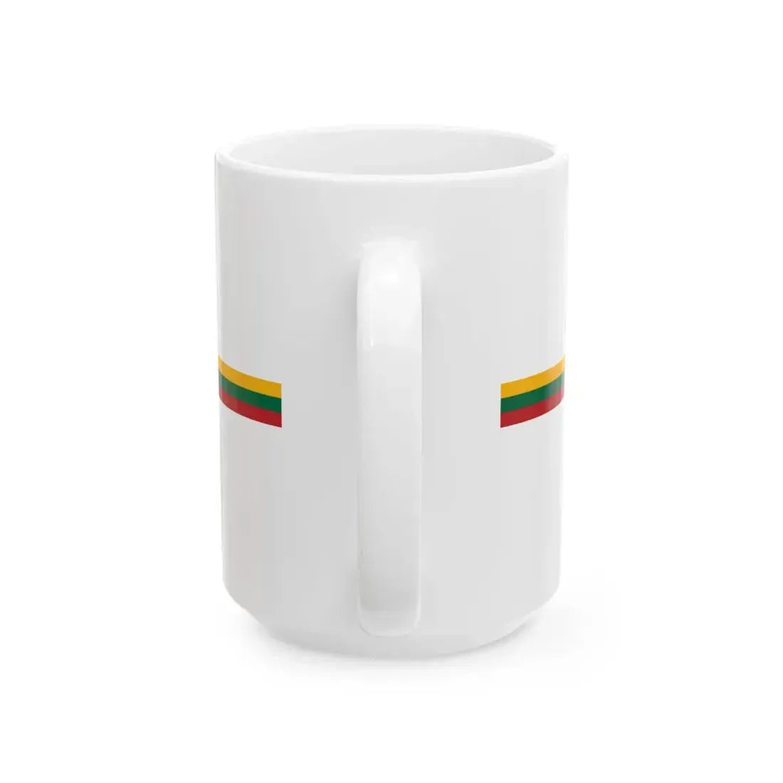 Lithuania flag bar (Lithuania) White Coffee Mug - Go Mug Yourself