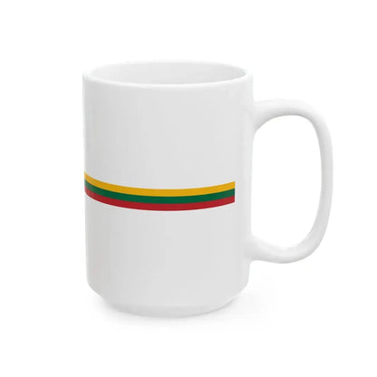 Lithuania flag bar (Lithuania) White Coffee Mug - Go Mug Yourself