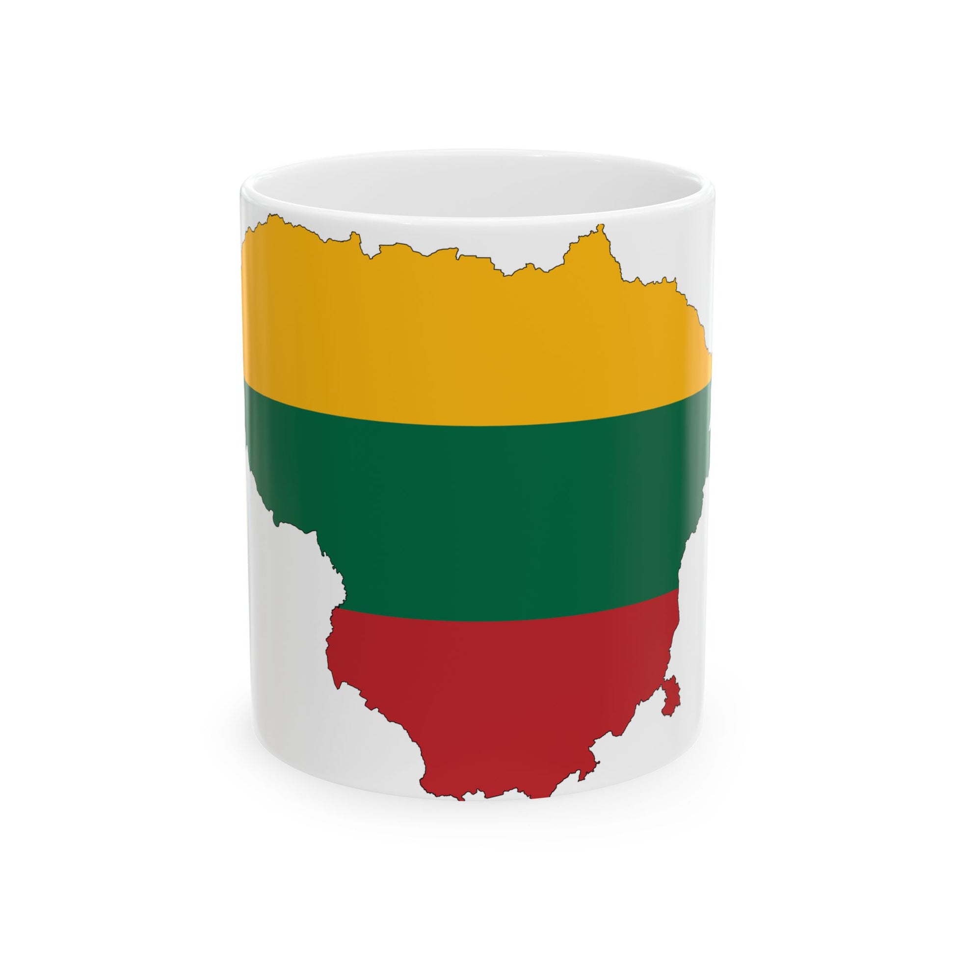 Lithuania-Flagmap (Lithuania) White Coffee Mug-11oz-Go Mug Yourself