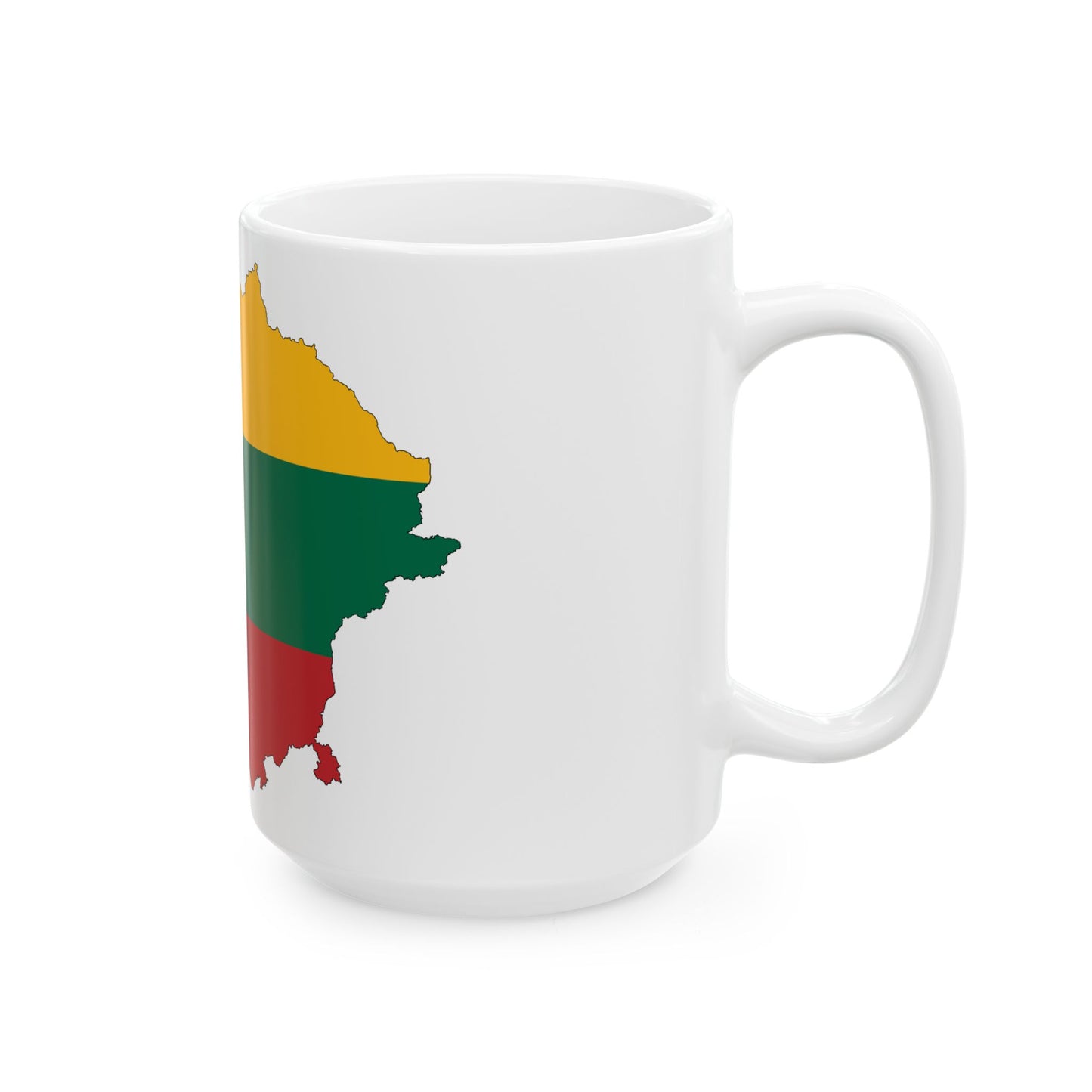 Lithuania-Flagmap (Lithuania) White Coffee Mug-Go Mug Yourself