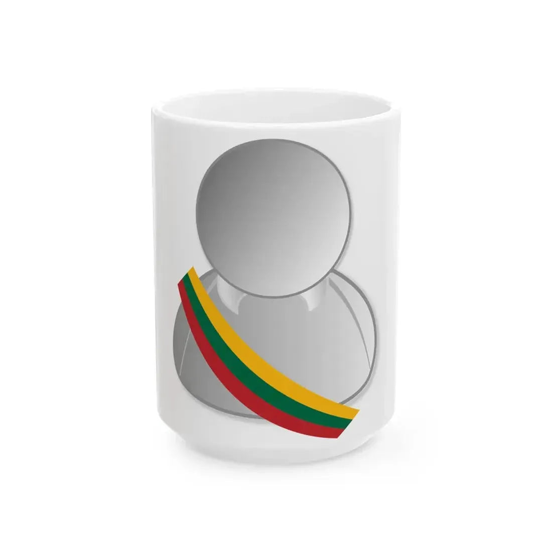 Lithuania politic personality icon (Lithuania) White Coffee Mug 15oz - Go Mug Yourself