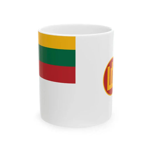 Lithuanian Minister of Defences flag (Lithuania) White Coffee Mug 11oz - Go Mug Yourself