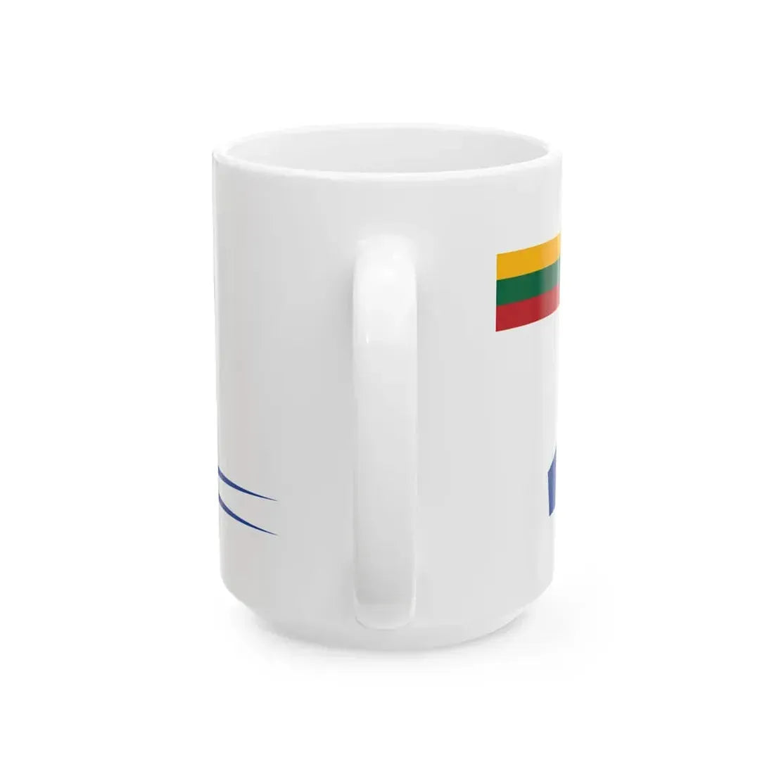 Lithuanian Naval pennant (Lithuania) White Coffee Mug - Go Mug Yourself