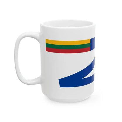 Lithuanian Naval pennant (Lithuania) White Coffee Mug - Go Mug Yourself