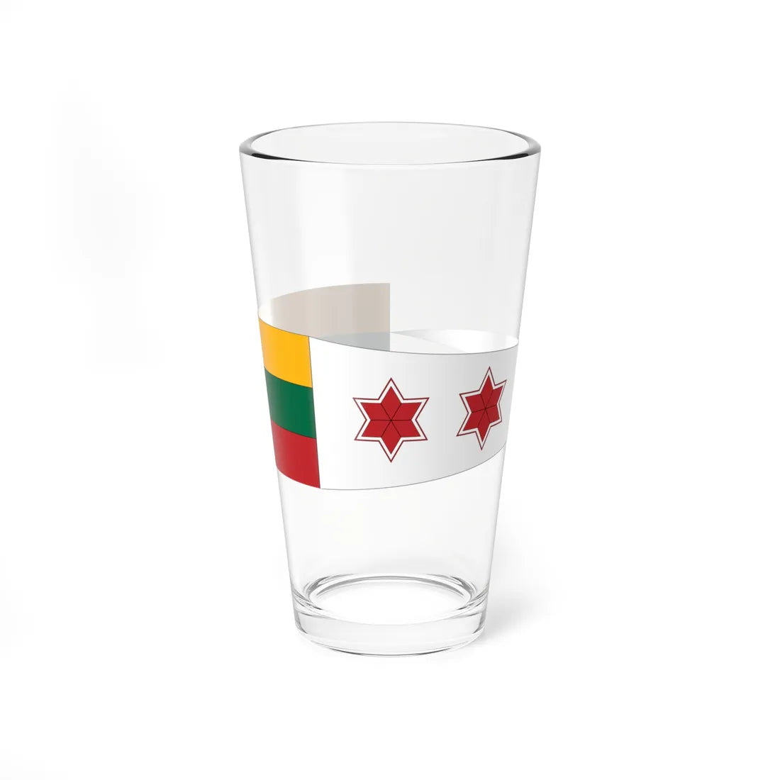 Lithuanian Navy Brigade Commanders pennant (Lithuania) Pint Glass 16oz 16oz - Go Mug Yourself
