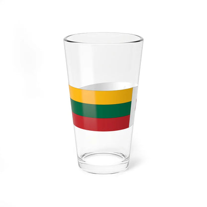 Lithuanian Navy Brigade Commanders pennant (Lithuania) Pint Glass 16oz - Go Mug Yourself