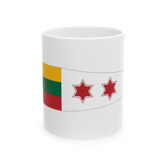 Lithuanian Navy Brigade Commanders pennant (Lithuania) White Coffee Mug 11oz - Go Mug Yourself
