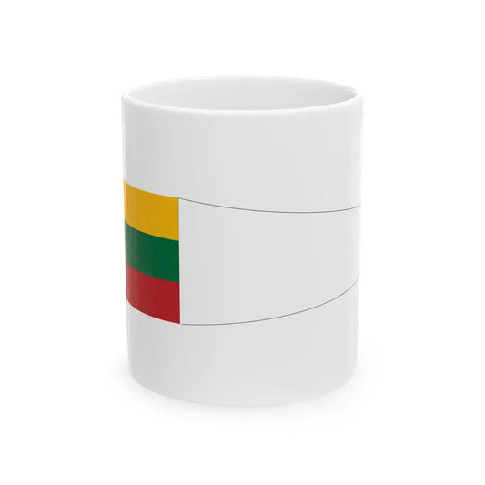 Lithuanian Navy Group Commanders pennant (Lithuania) White Coffee Mug 11oz - Go Mug Yourself
