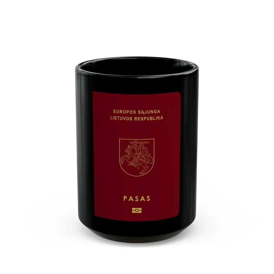 Lithuanian Passport - Black Coffee Mug 15oz - Go Mug Yourself
