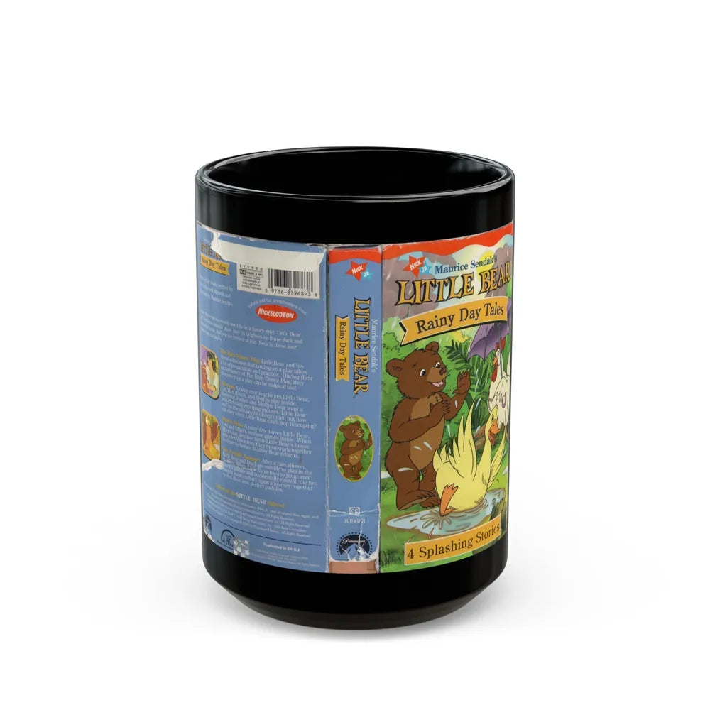 LITTLE BEAR RAINY DAY TALES (VHS COVER) - Black Coffee Mug-15oz-Go Mug Yourself